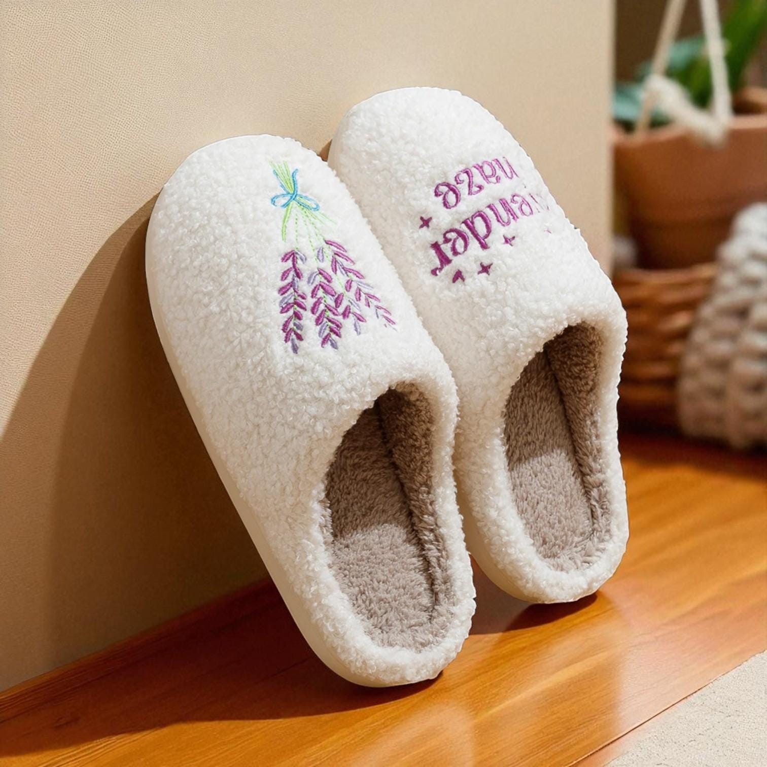 Women’s “Lavender Haze” Fuzzy Slippers