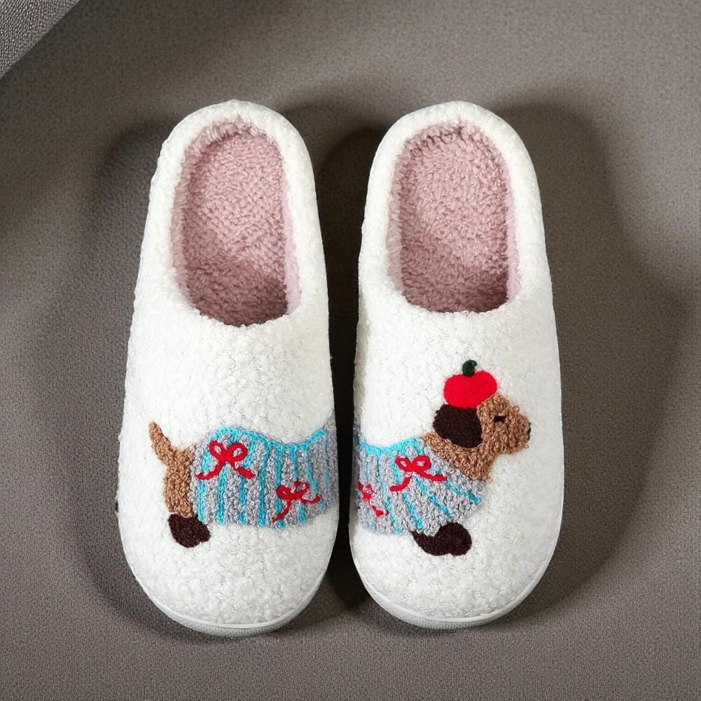 Women’s Dachshund Sausage Dog Plush Slippers