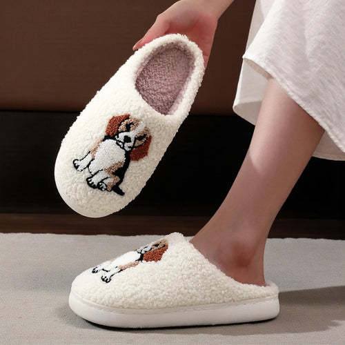 Women’s Beagle Plush House Slippers