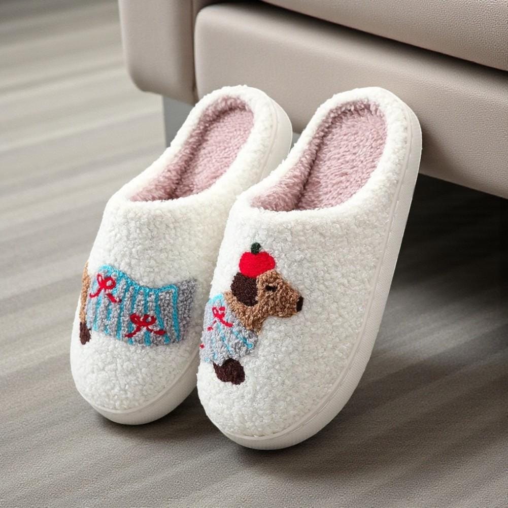 Women’s Dachshund Sausage Dog Plush Slippers