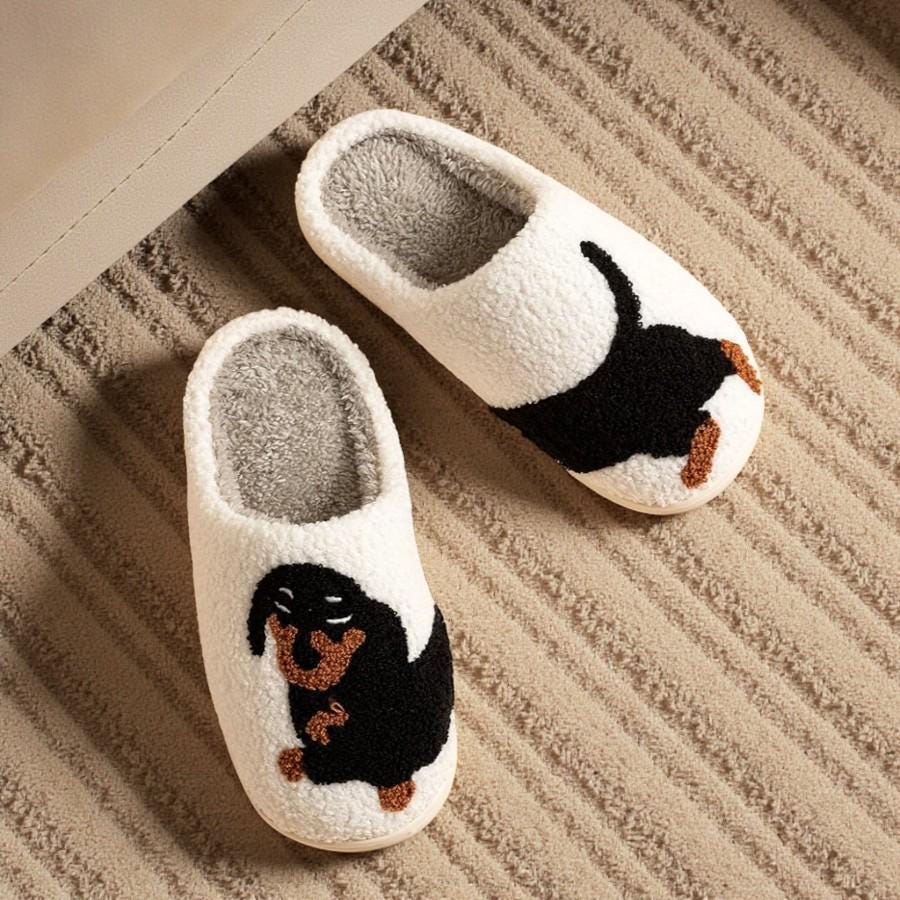 Women’s Dachshund Plush Slippers